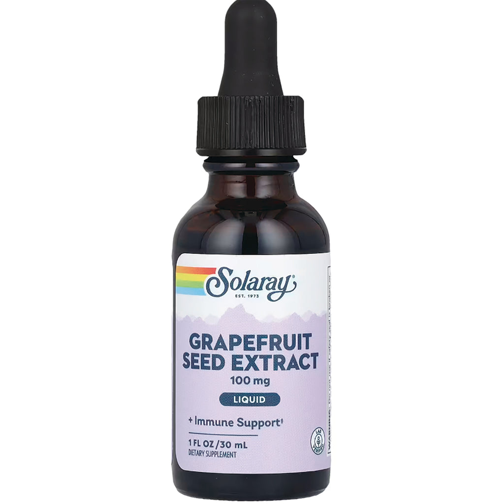 SLR433 | Solaray Grapefruit Seed Extract 100 mg liquid dropper bottle, 1 fl oz - Thumbnail