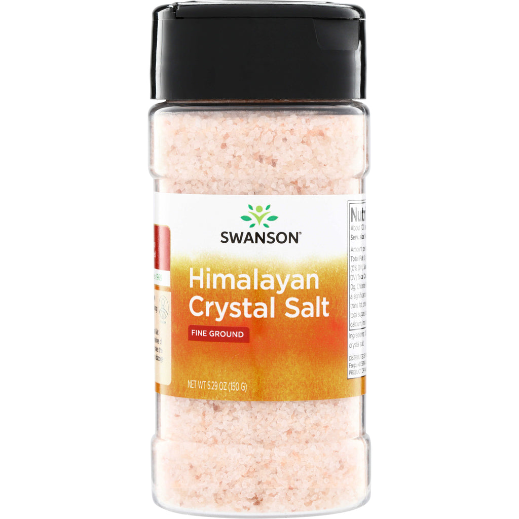 SWU402 | Swanson Himalayan Crystal Salt Fine Ground, 5.29 oz (150 g) shaker bottle - Thumbnail