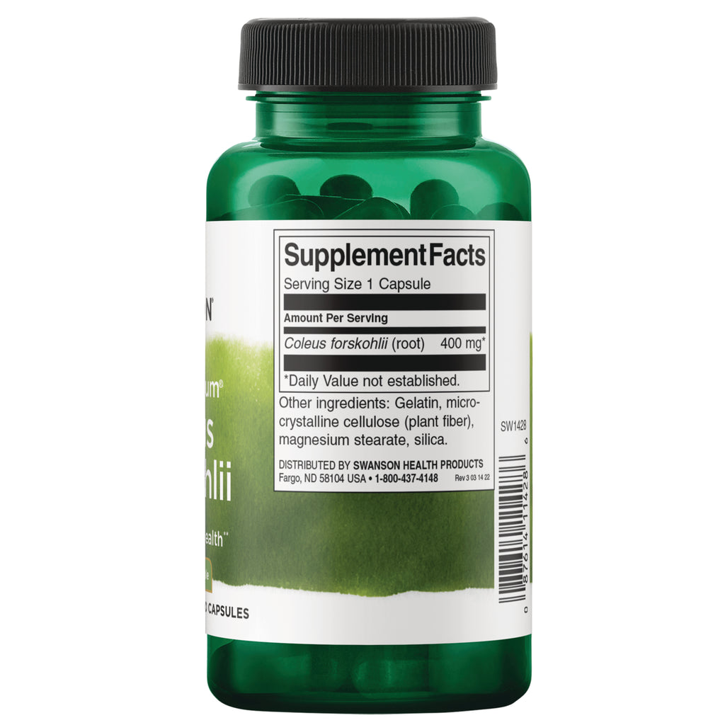 SW1428 | Back label with supplement facts and serving information - Thumbnail