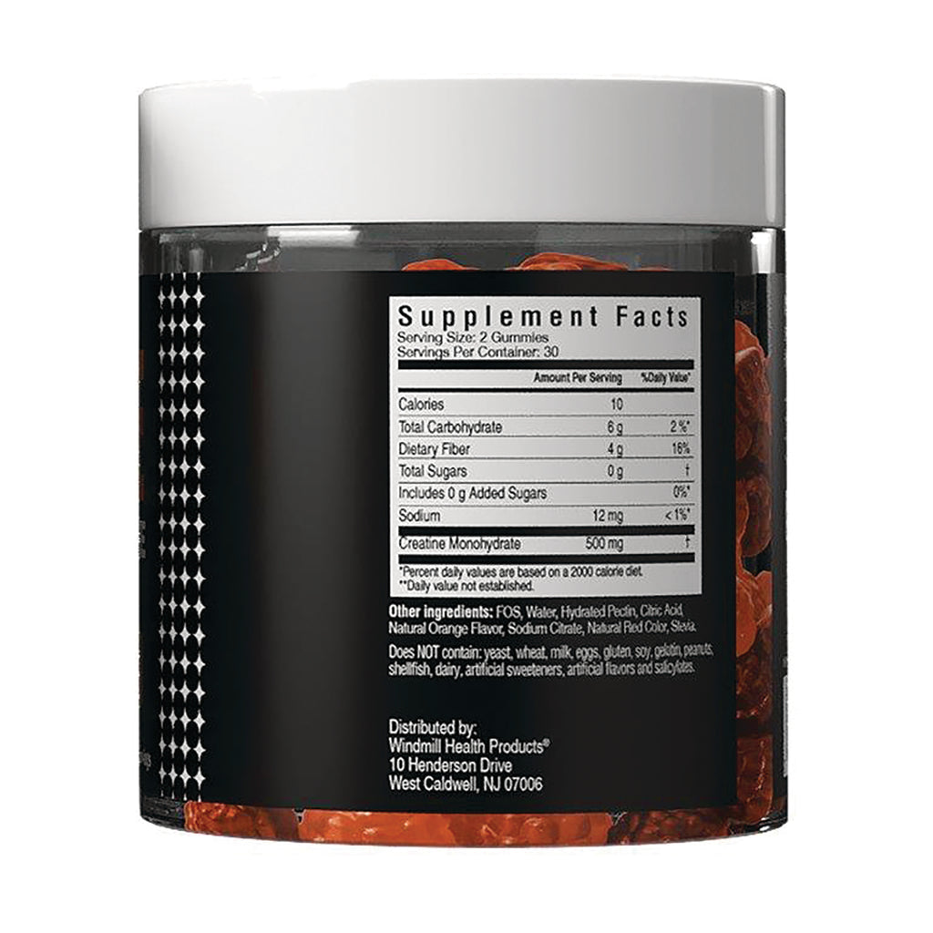 CYB002 | Back of clear supplement jar showing Supplement Facts panel, ingredient and distribution text - Thumbnail