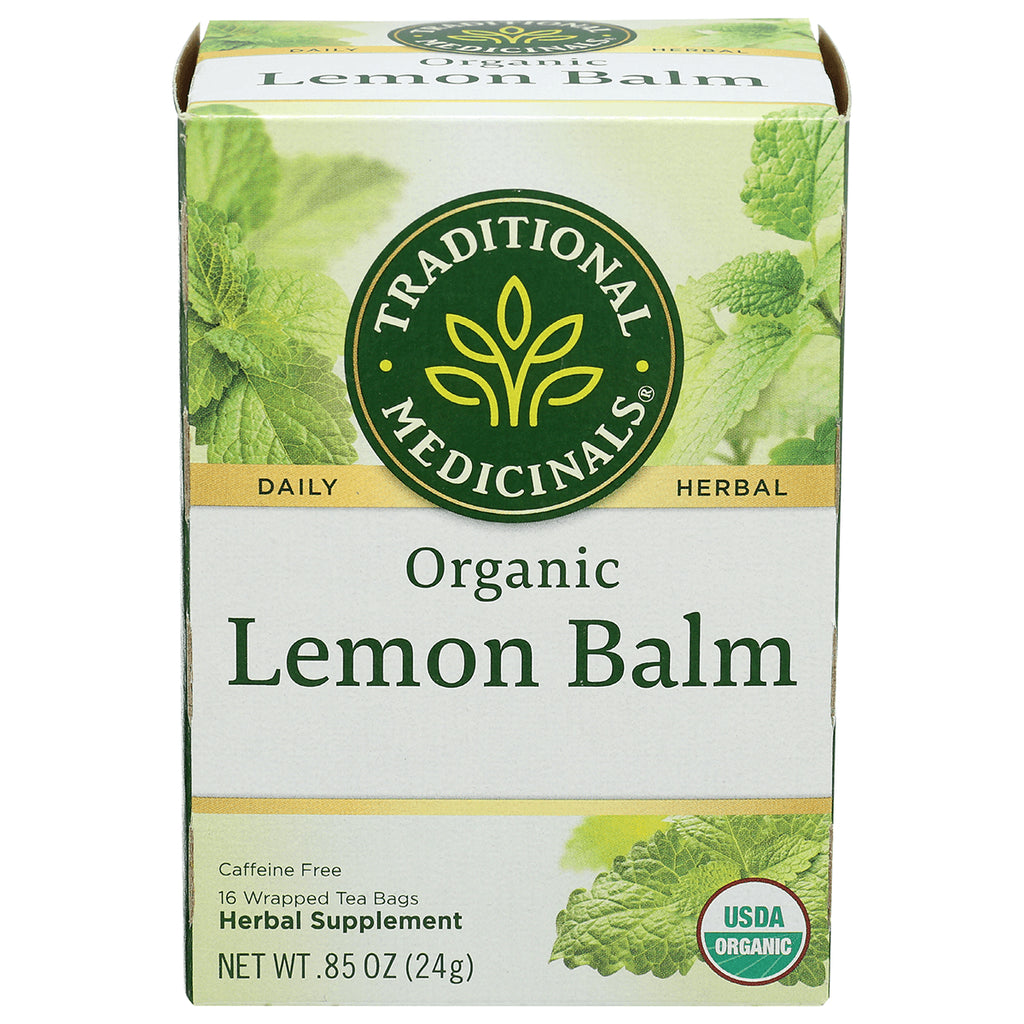 TMD050 | Traditional Medicinals Organic Lemon Balm tea, 16 wrapped tea bags, caffeine free, USDA Organic - Thumbnail