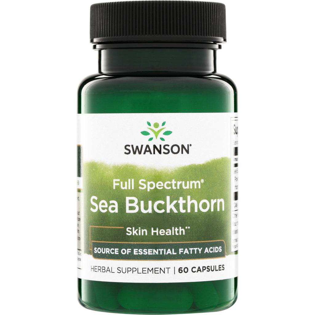 SW1271 | Swanson Full Spectrum Sea Buckthorn, Skin Health, Source of Essential Fatty Acids, herbal supplement, 60 capsules - Thumbnail