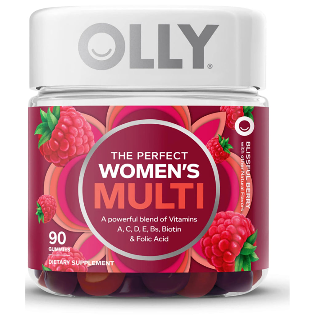 OLY003 | OLLY The Perfect Women's Multi raspberry gummy vitamins jar, 90 gummies - Thumbnail