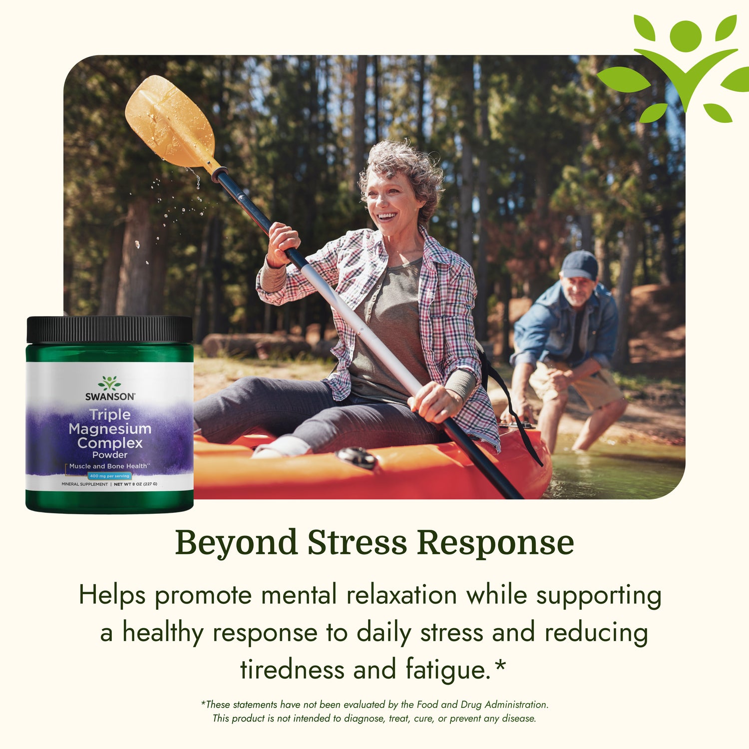 SW1831 | Triple Magnesium Complex Powder promotes relaxation and healthy stress response while kayaking
