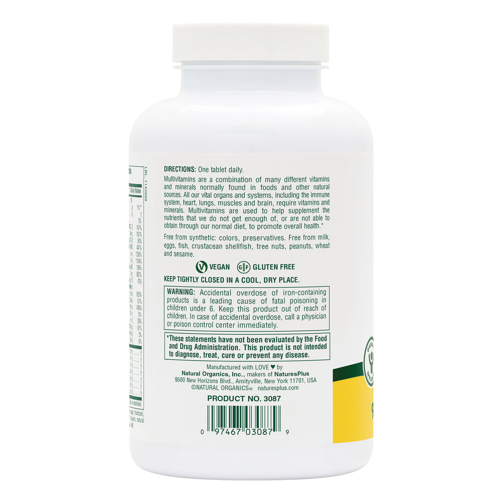 NTP193 | Back label of supplement bottle with directions, warnings, and storage instructions - Thumbnail