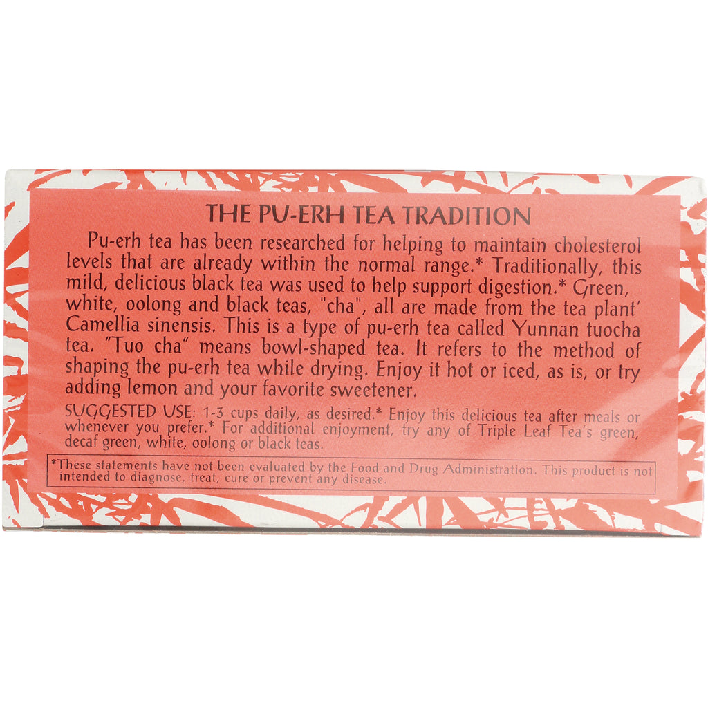 TLT026 | THE PU-ERH TEA TRADITION panel with suggested use: 13 cups daily; enjoy hot or iced - Thumbnail