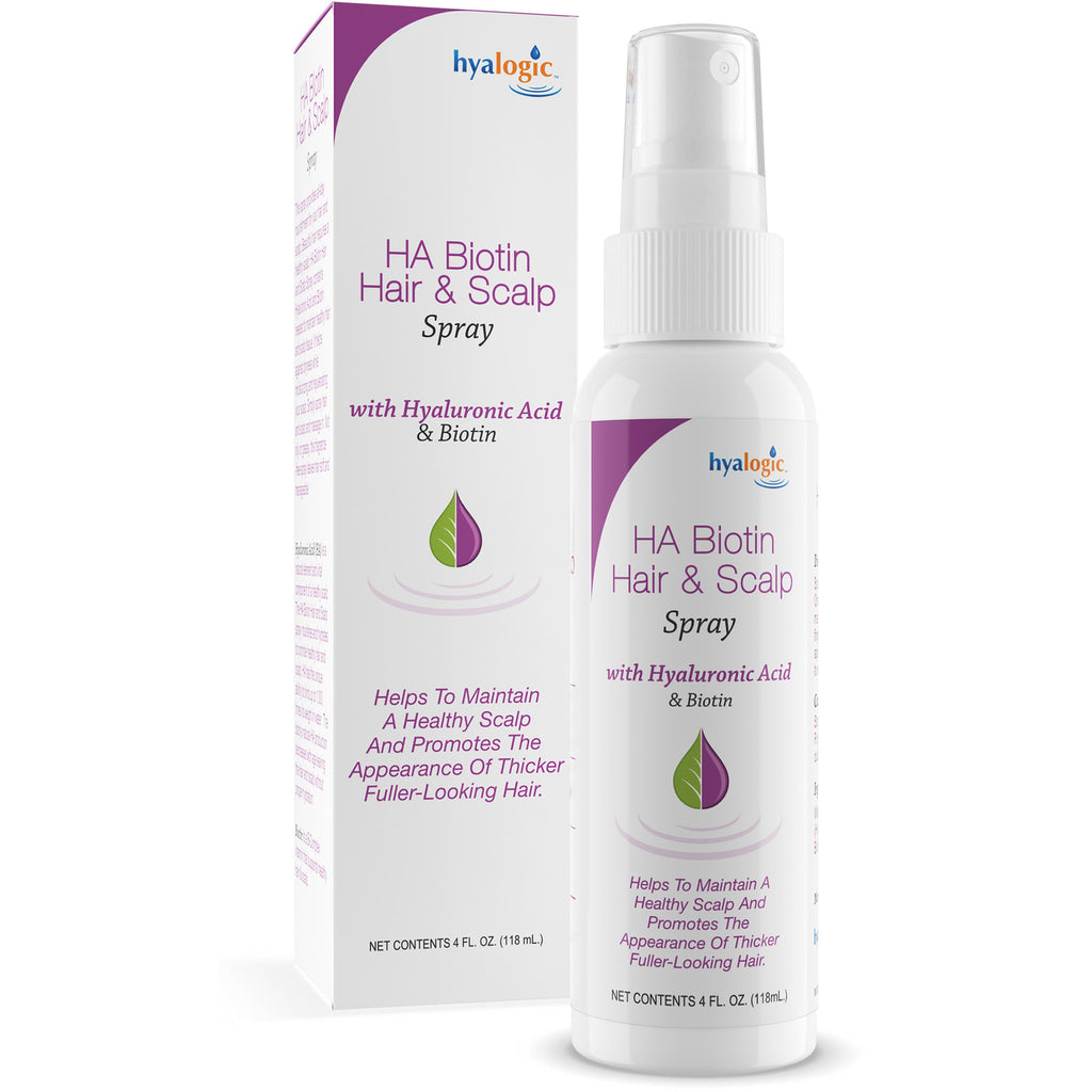 HYL009 | HA Biotin Hair & Scalp Spray bottle and box labeled with Hyaluronic Acid & Biotin - Thumbnail