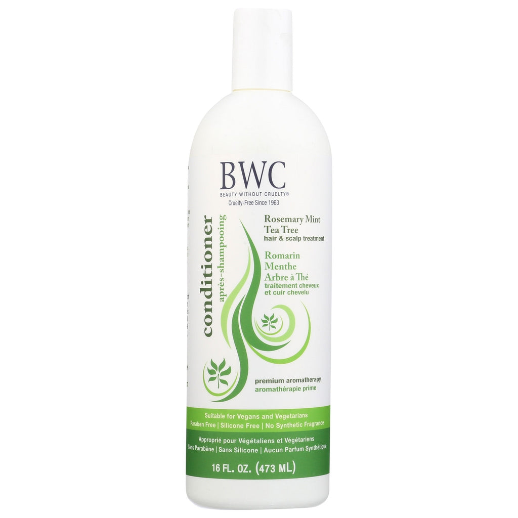BWC095 | tall white bottle with bright green label reading BWC conditioner rosemary mint tea tree hair and scalp treatment - Thumbnail