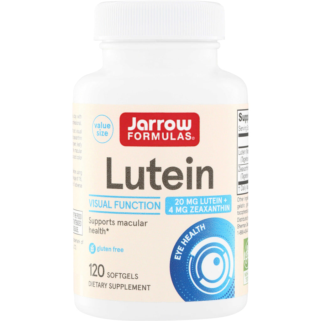 JR322 | Jarrow Formulas Lutein, 20 mg lutein + 4 mg zeaxanthin, 120 softgels - Thumbnail