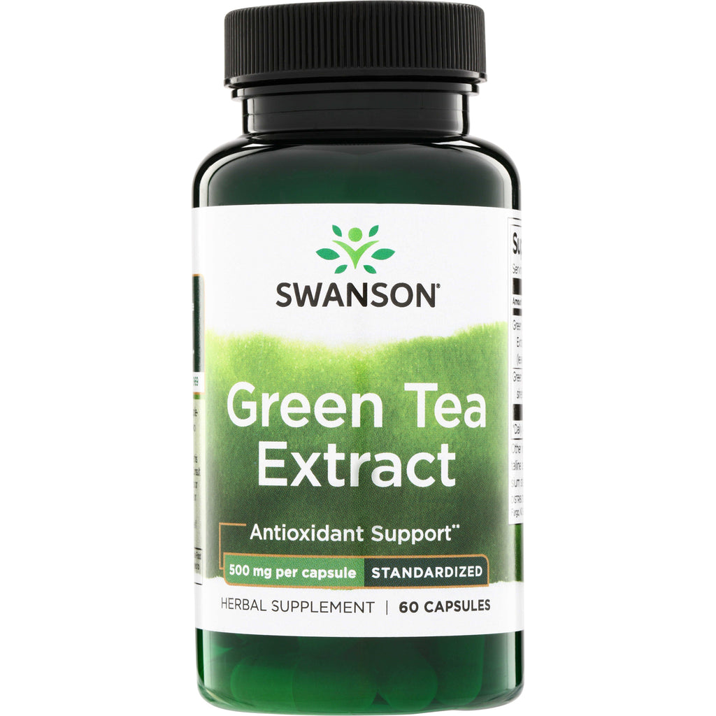 SWH099 | Swanson Green Tea Extract, standardized, 500 mg per capsule, 60 capsules - Thumbnail