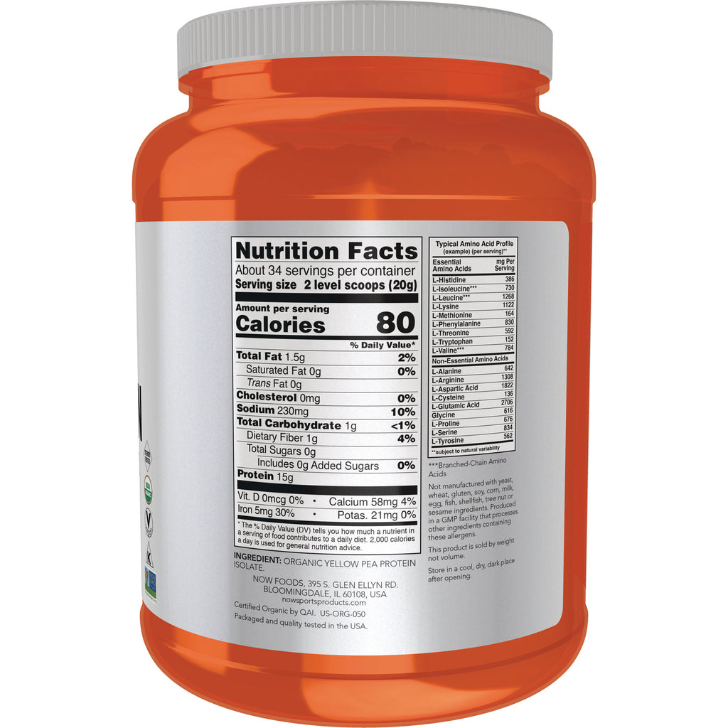 NWF1239 | Nutrition Facts label and amino acid panel on back of orange supplement jar - Thumbnail