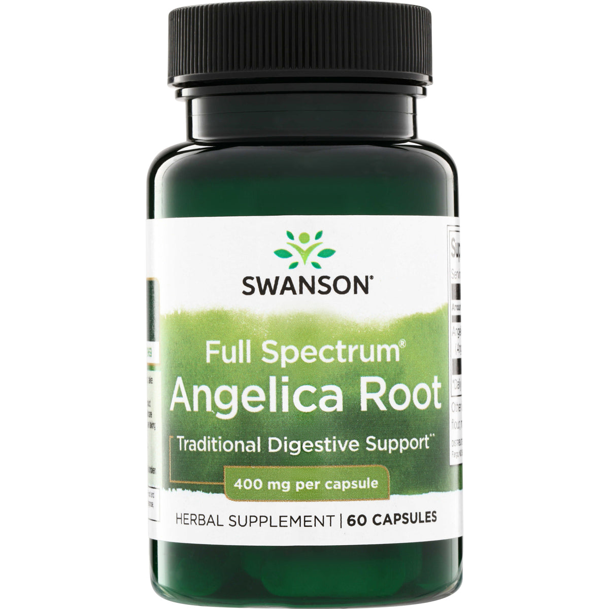 SW1324 | Swanson Full Spectrum Angelica Root, Traditional Digestive Support, 400 mg per capsule, 60 capsules