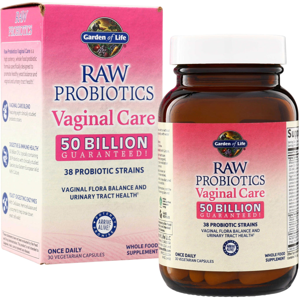 GLF154 | Garden of Life RAW Probiotics Vaginal Care, 50 Billion Guaranteed, 30 vegetarian capsules - Thumbnail