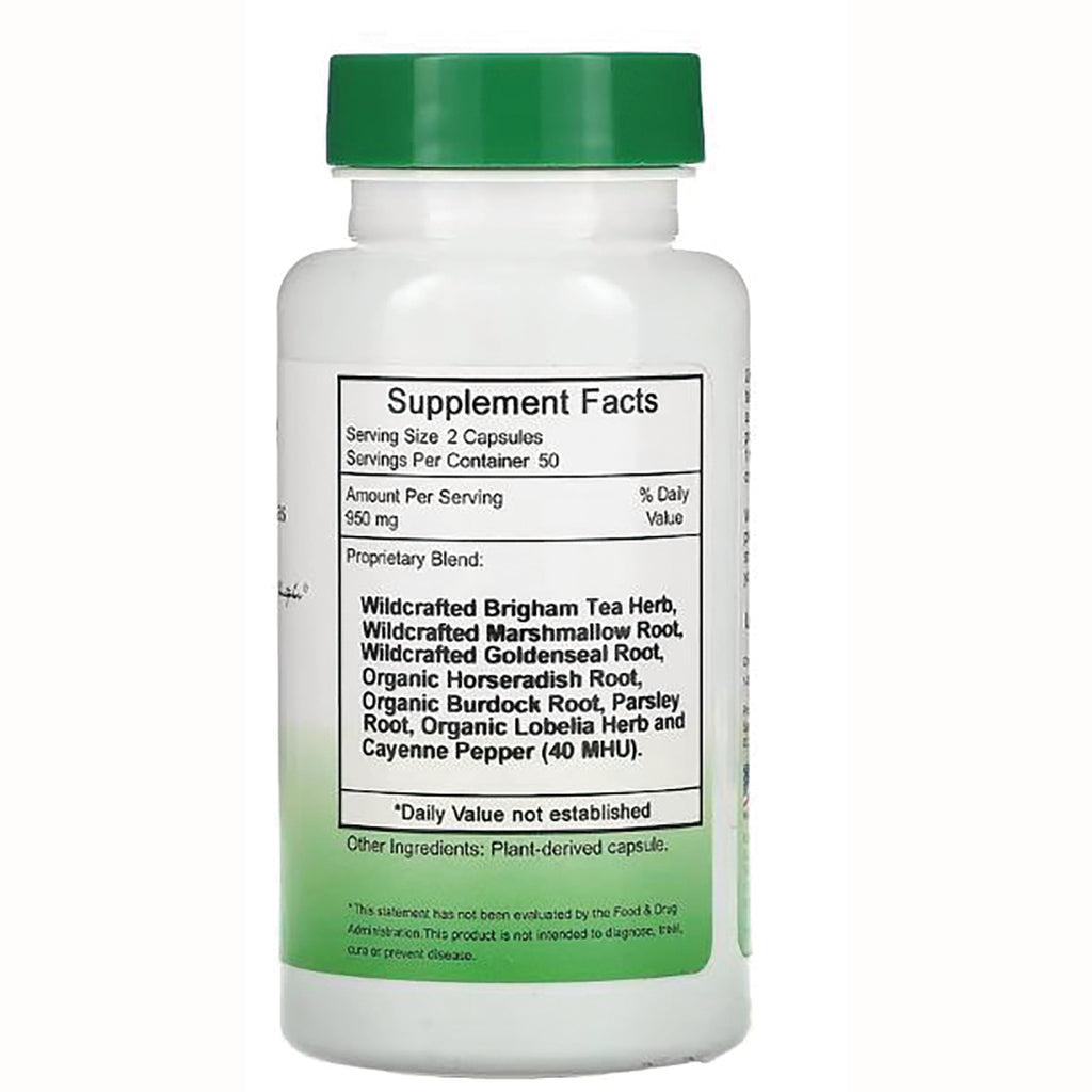 DCR052 | Back of white supplement bottle with green cap showing Supplement Facts panel and ingredients list - Thumbnail