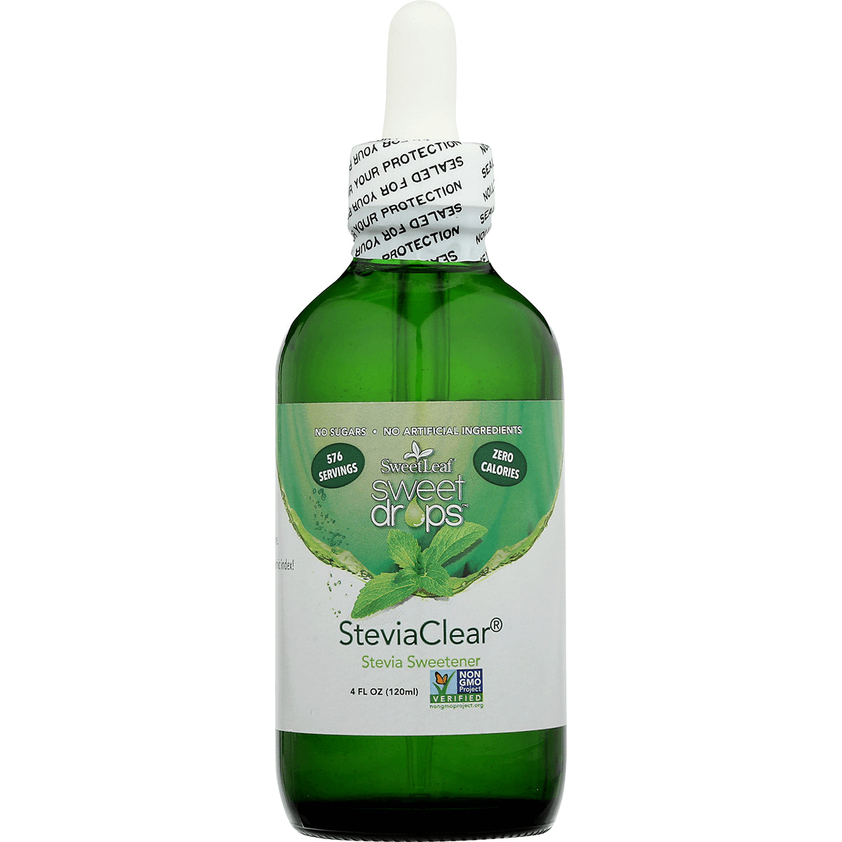 WA039 | SweetLeaf Sweet Drops SteviaClear stevia sweetener, 4 fl oz dropper bottle