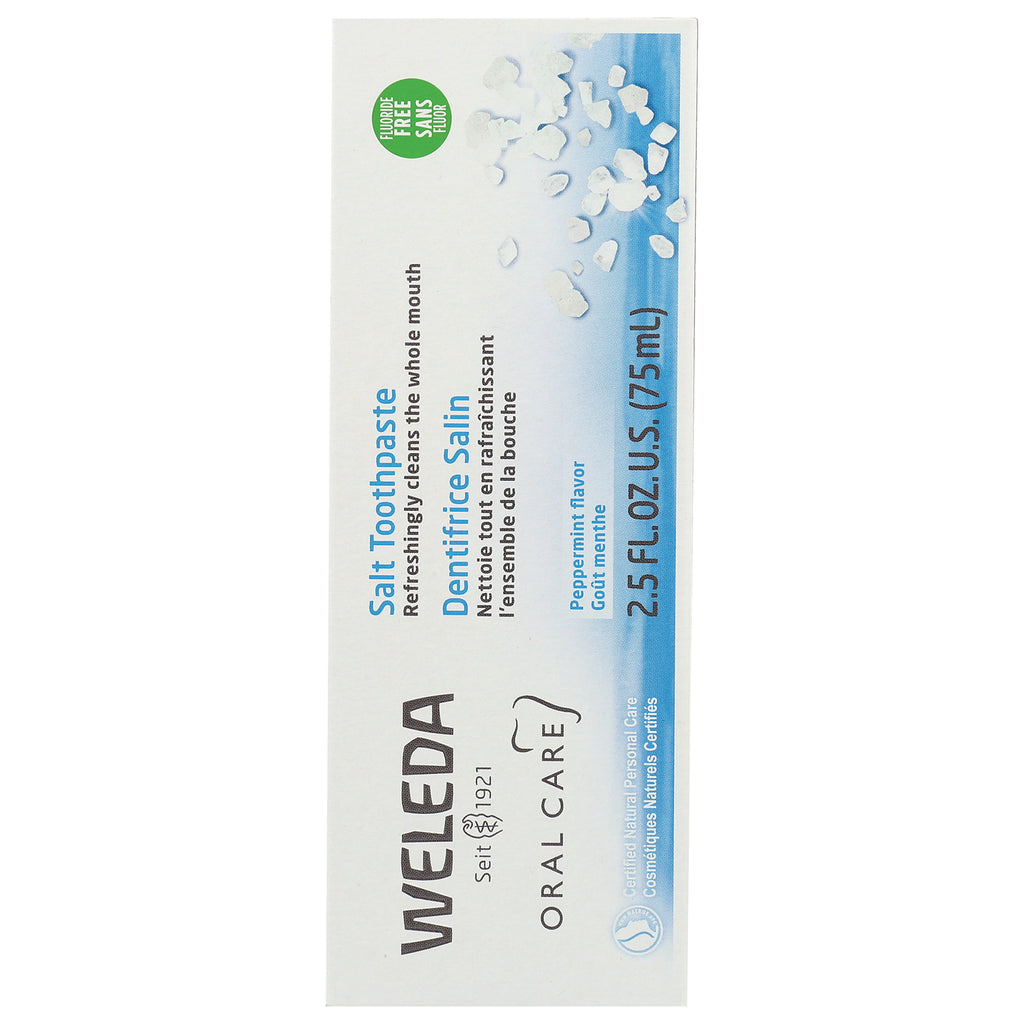 WEL006 | Weleda Salt Toothpaste box, peppermint flavor, 2.5 fl oz (75 mL) - Thumbnail