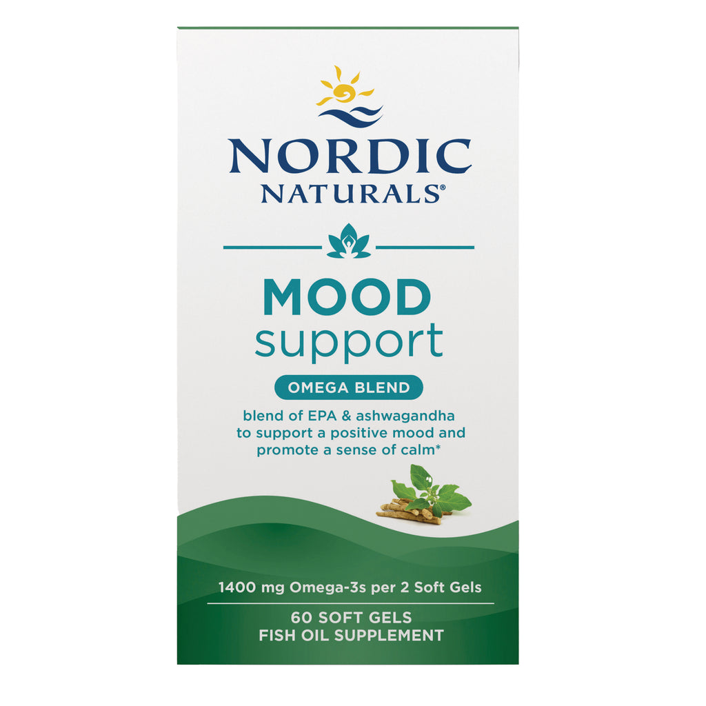 NRN138 | Nordic Naturals Mood support omega blend box, 60 soft gels fish oil supplement - Thumbnail