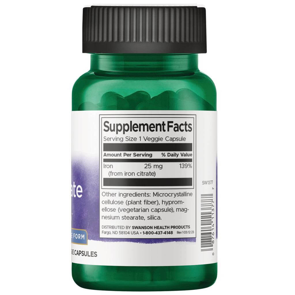 SW1377 | Back label with supplement facts and serving information - Thumbnail