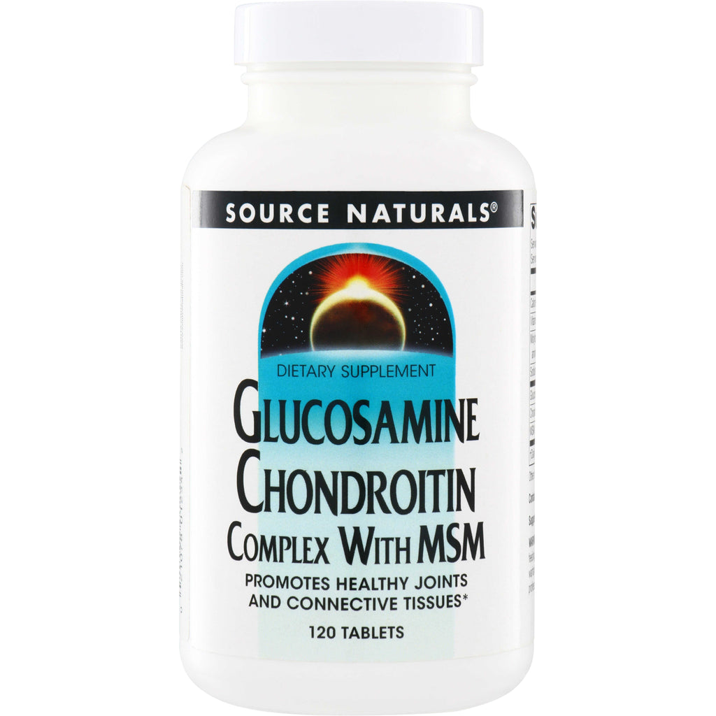 SN112 | Source Naturals Glucosamine Chondroitin Complex With MSM dietary supplement, 120 tablets - Thumbnail