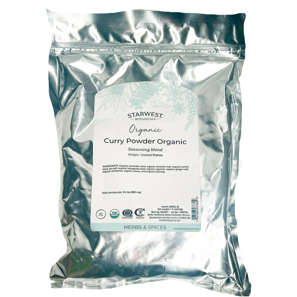 STB003 | Starwest Botanicals Organic Curry Powder Organic seasoning blend, herbs & spices bag front - Thumbnail