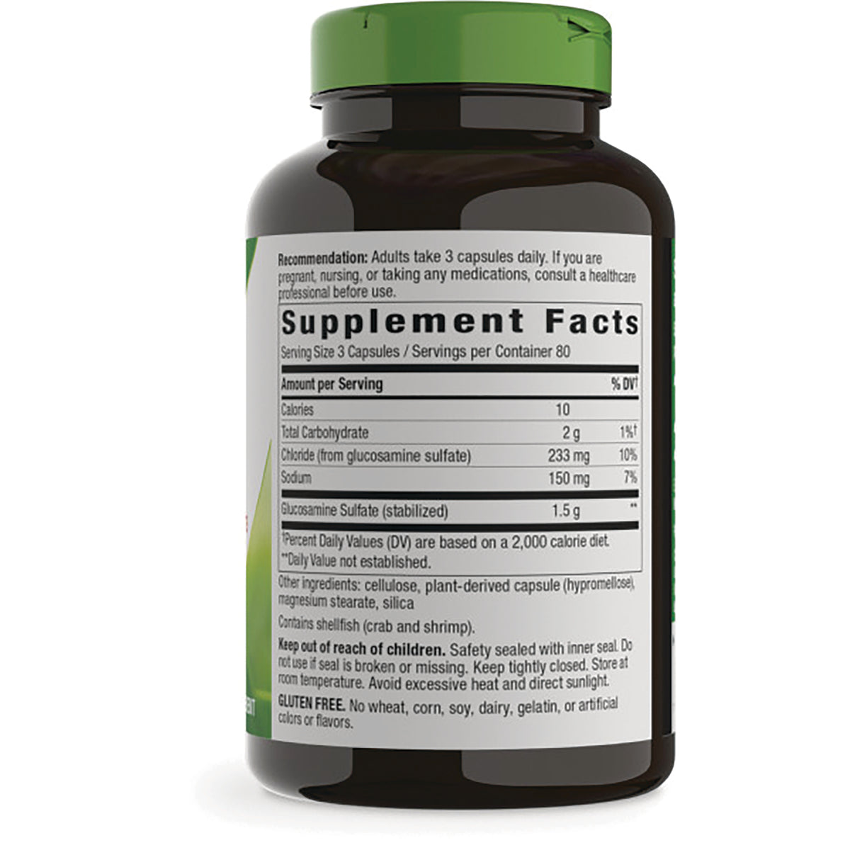 ET260 | back label showing Supplement Facts panel with serving size, ingredient list, and warnings