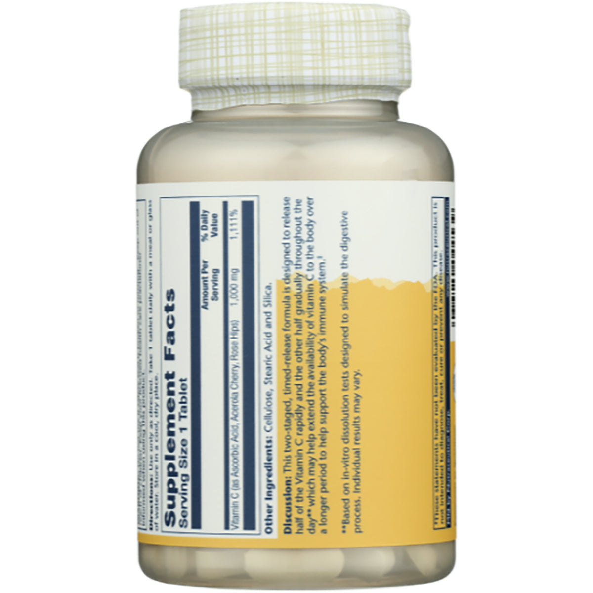 SLR416 | Back label showing Supplement Facts and ingredients panel
