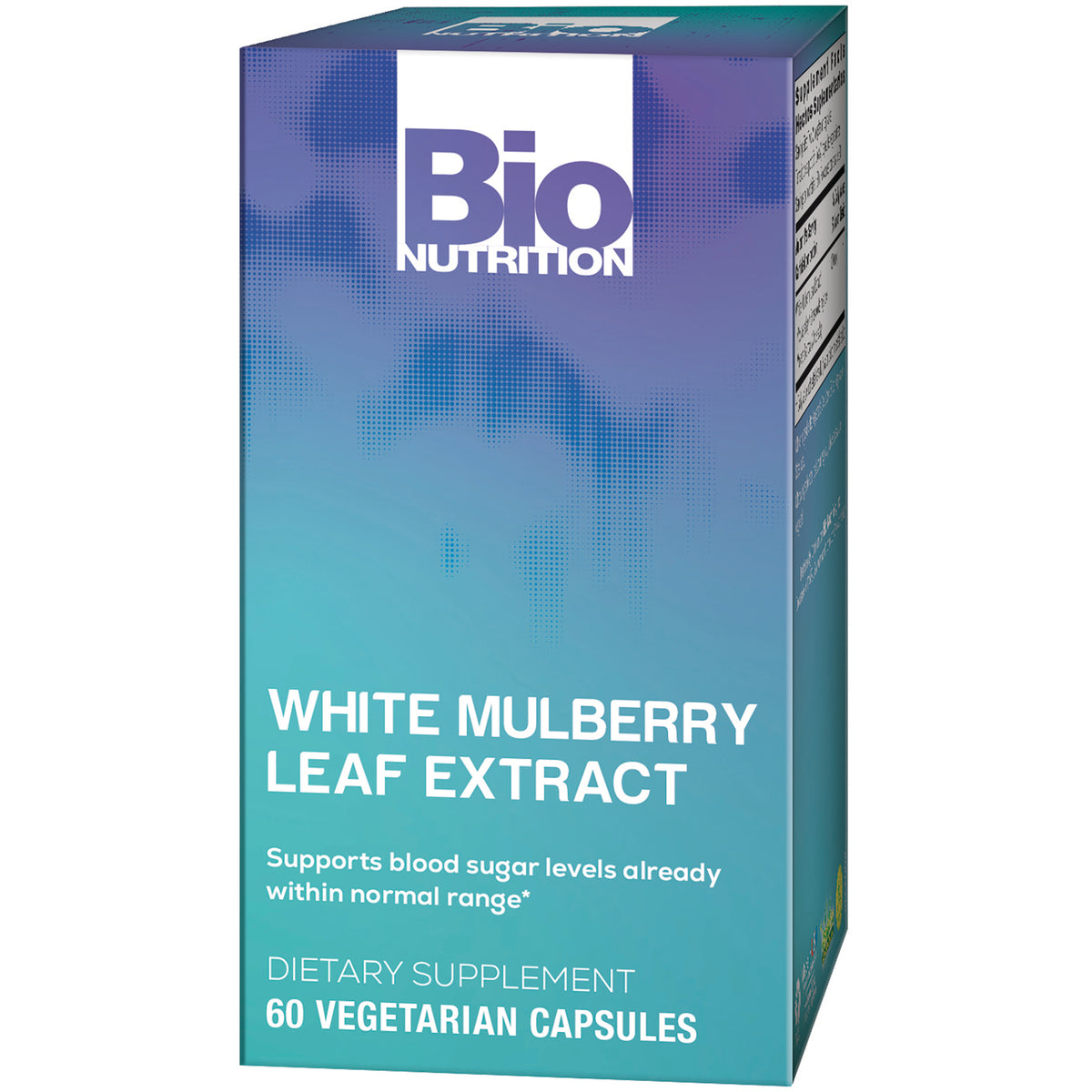 BNN036 | Bio Nutrition White Mulberry Leaf Extract dietary supplement box, 60 vegetarian capsules