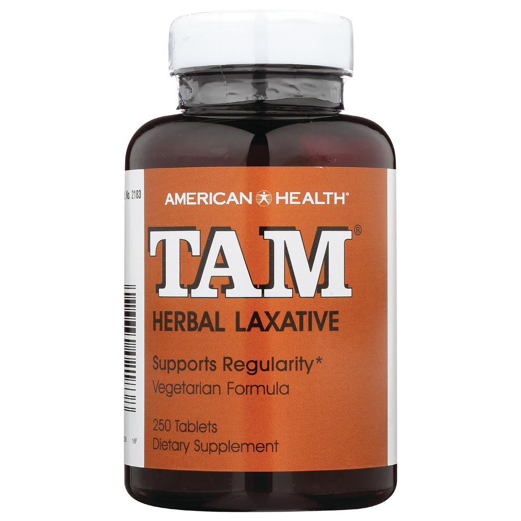AM138 | TAM herbal laxative bottle labeled Supports Regularity, 250 tablets - Thumbnail