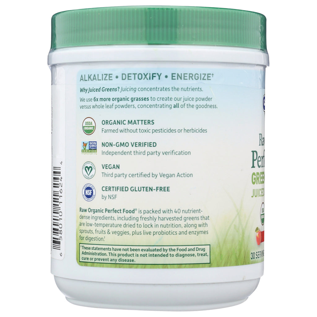 GLF173 | back label listing organic, non-GMO, vegan and certified gluten-free icons with product benefits text - Thumbnail