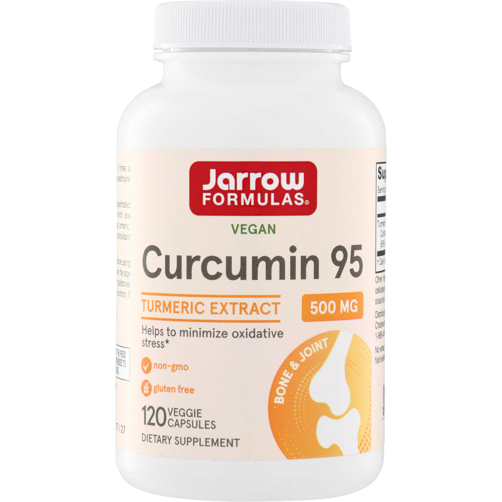 JR187 | Jarrow Formulas Curcumin 95 Turmeric Extract 500 mg, vegan, 120 veggie capsules - Thumbnail