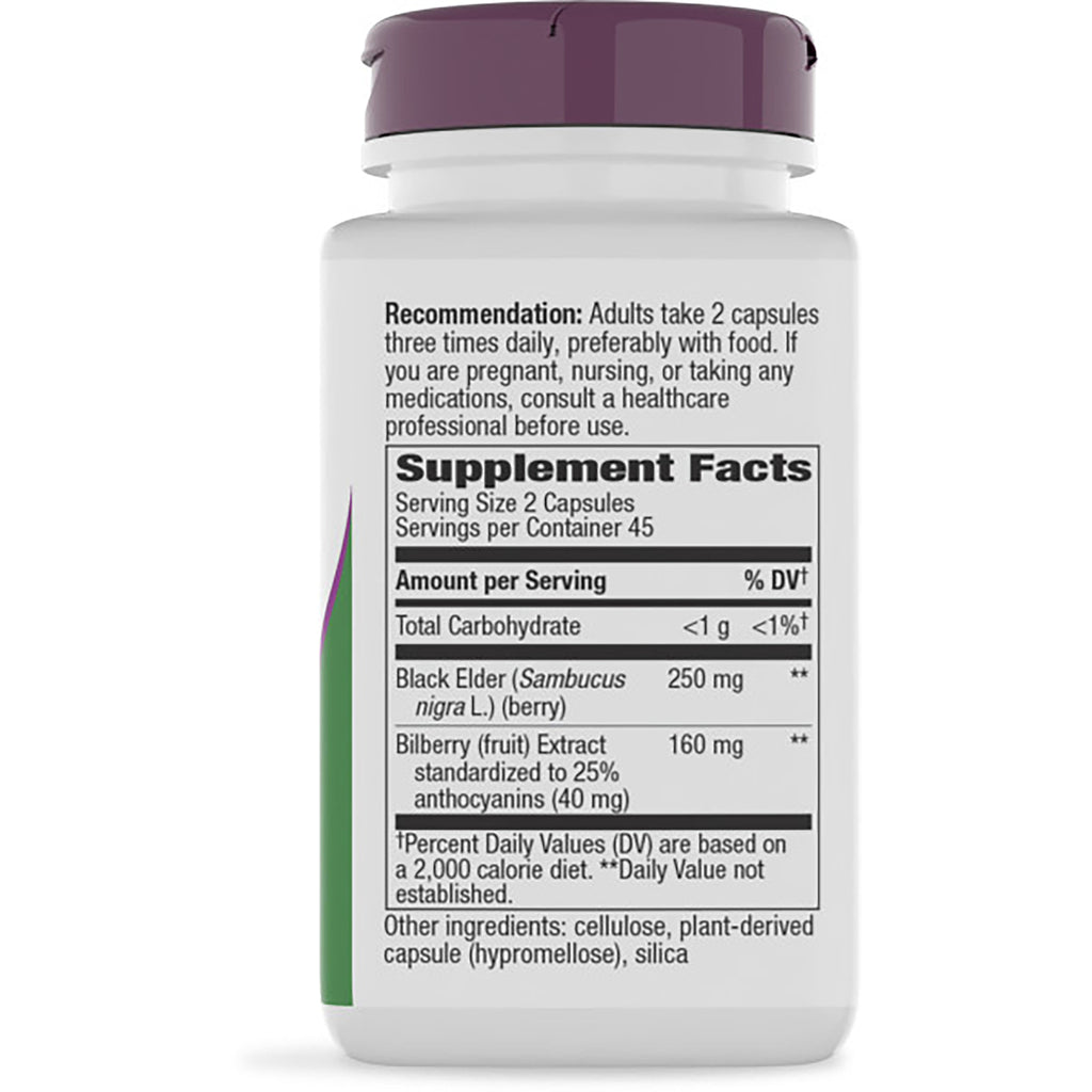 NW513 | Back label showing Supplement Facts panel, serving size 2 capsules, ingredient amounts and directions - Thumbnail