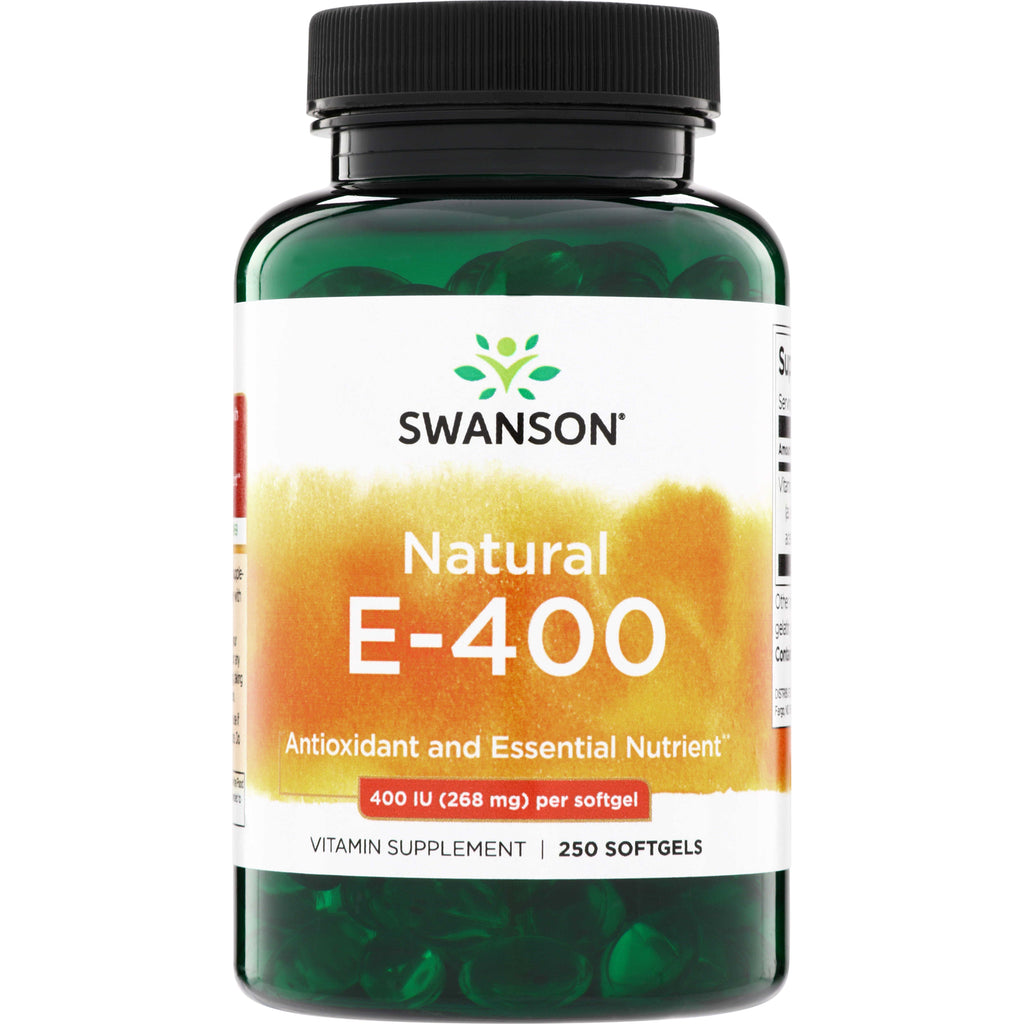 SW141 | Swanson Natural E-400 Vitamin E, 400 IU (268 mg) per softgel, 250 softgels - Thumbnail