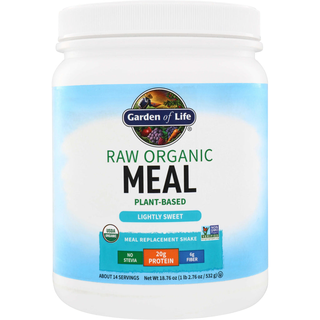 GLF159 | Garden of Life Raw Organic Meal plant-based lightly sweet meal replacement shake tub - Thumbnail