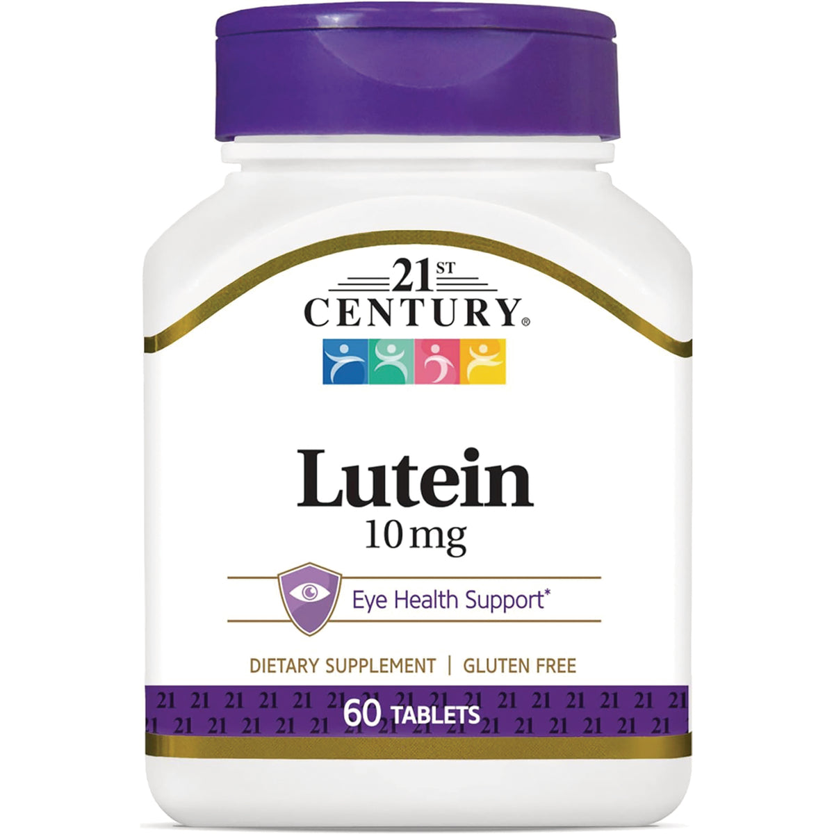 CNT096 | 21st Century Lutein 10 mg supplement bottle front labeled Eye Health Support and 60 tablets