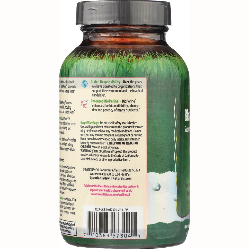 IR085 | back label of supplement bottle showing usage warnings, ingredient text and barcode - Thumbnail