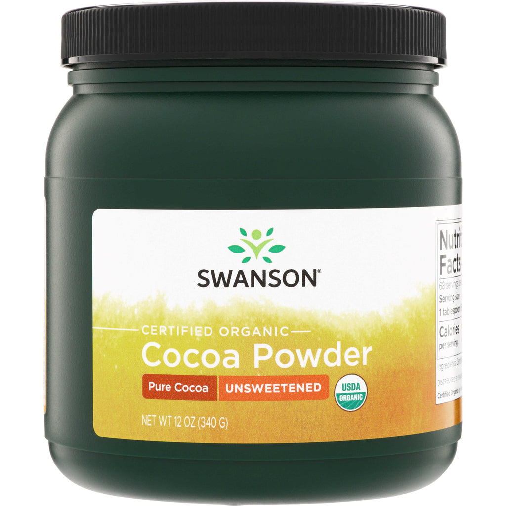 SWF031 | Swanson Certified Organic Cocoa Powder, Pure Cocoa, Unsweetened, 12 oz - Thumbnail