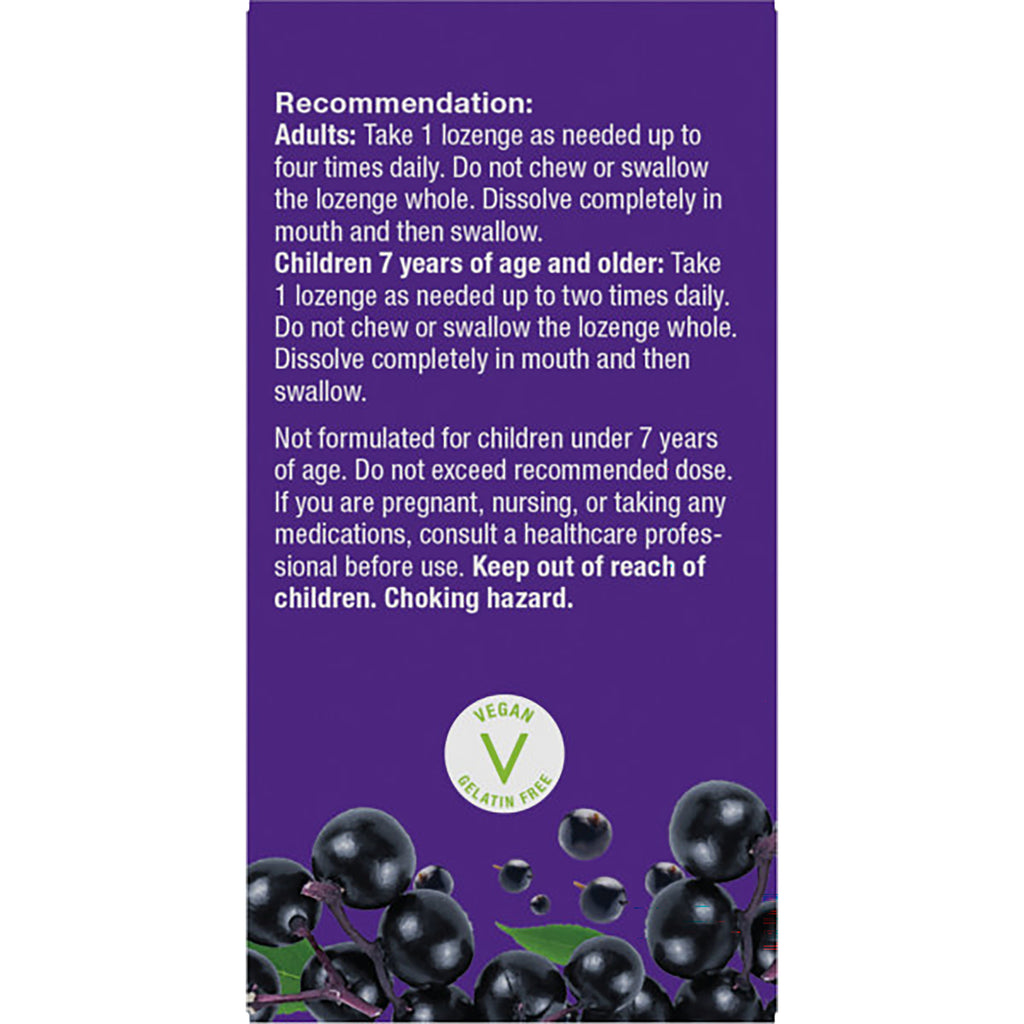 NW662 | Back of purple box reading Daily Immune Support Lozenges with elderberry benefits, icons and NATURESWAY.COM - Thumbnail
