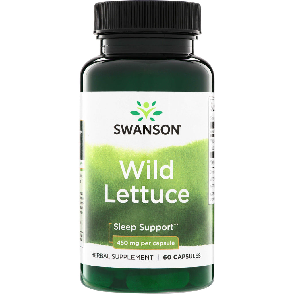 SW1505 | Swanson Wild Lettuce Sleep Support supplement, 450 mg per capsule, 60 capsules - Thumbnail
