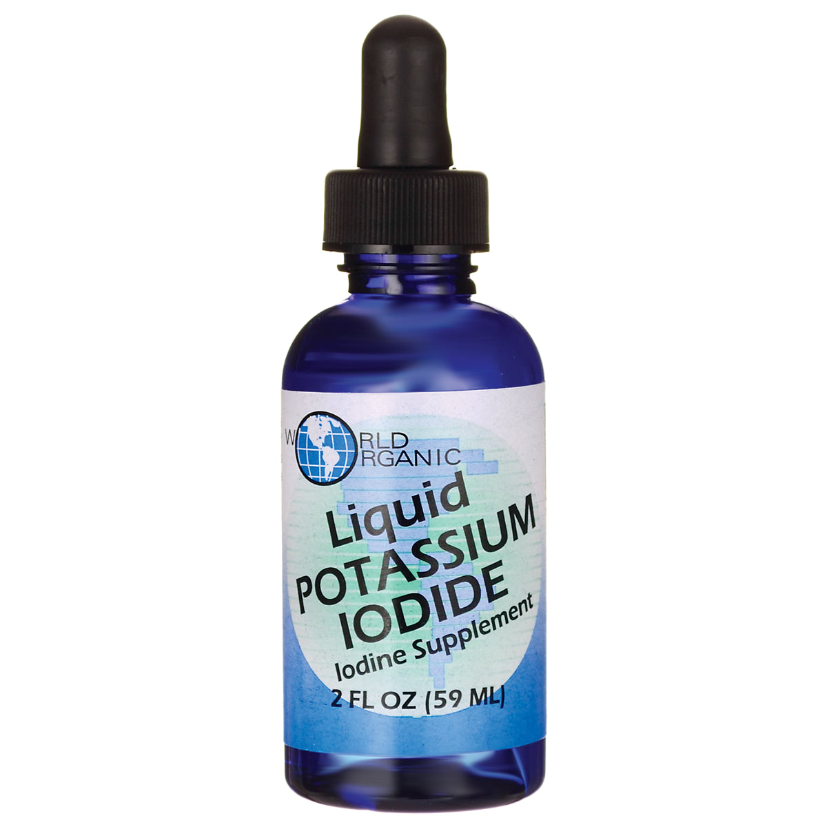 WOG018 | World Organic Liquid Potassium Iodide iodine supplement, 2 fl oz (59 ml) dropper bottle
