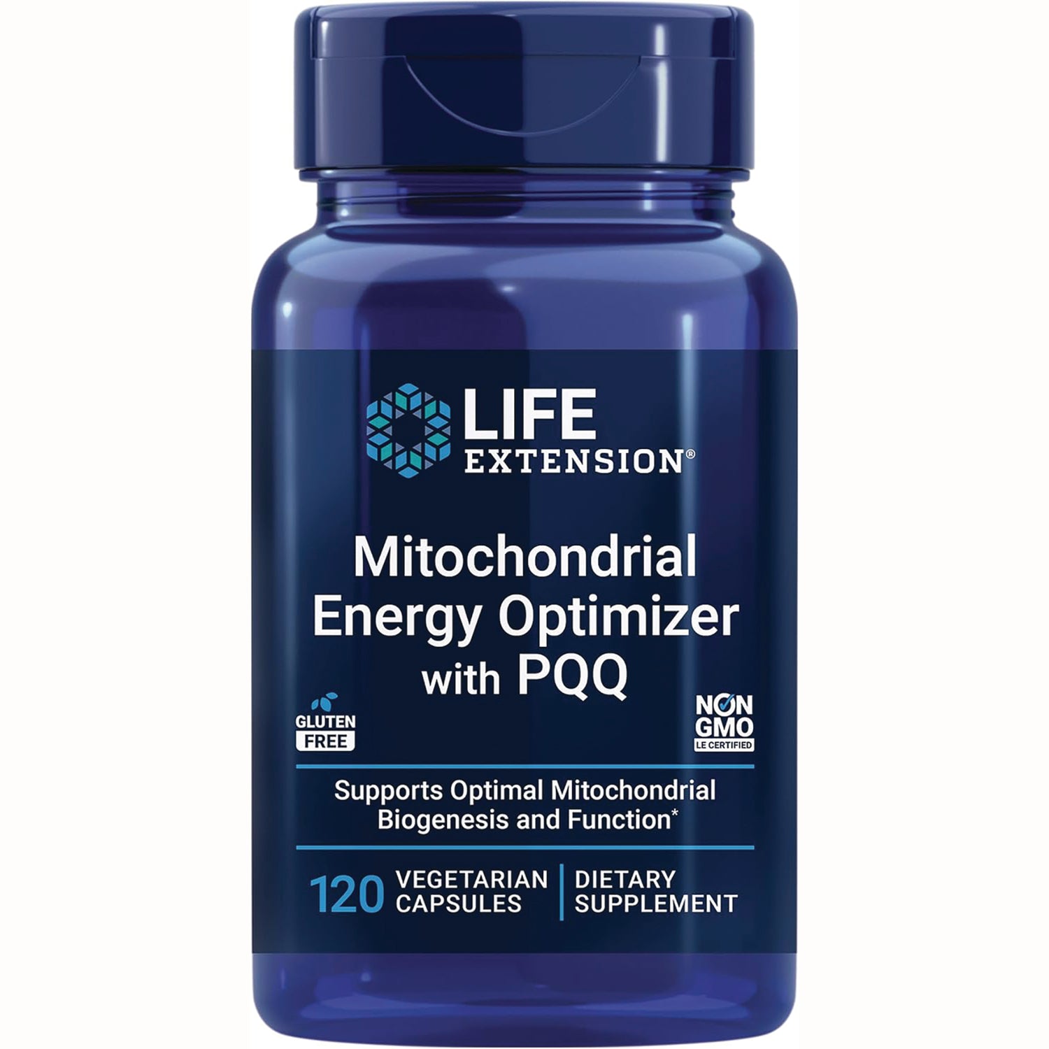 LE367 | Life Extension Mitochondrial Energy Optimizer with PQQ bottle, 120 vegetarian capsules, non-GMO gluten free