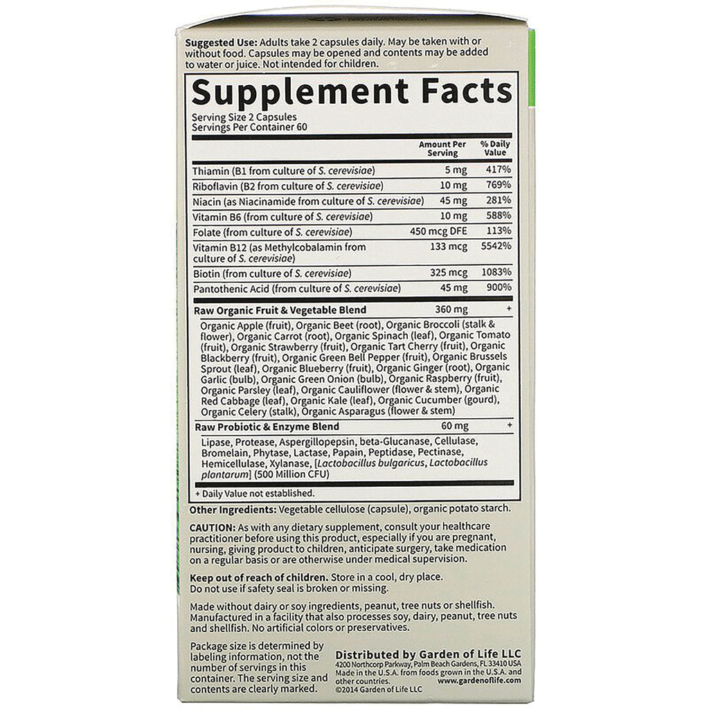 GLF147 | Supplement Facts and ingredient list on back of white and green supplement box - Thumbnail