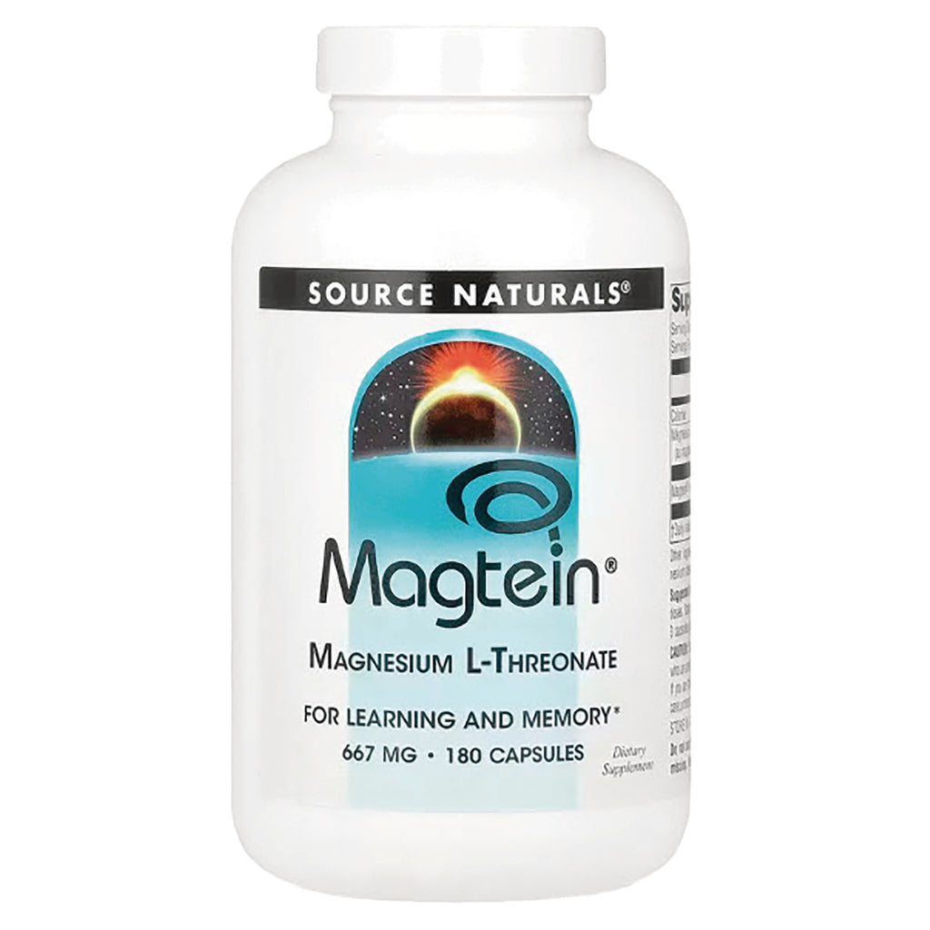 SN622 | Source Naturals Magtein Magnesium L-Threonate 667 mg, 180 capsules - Thumbnail