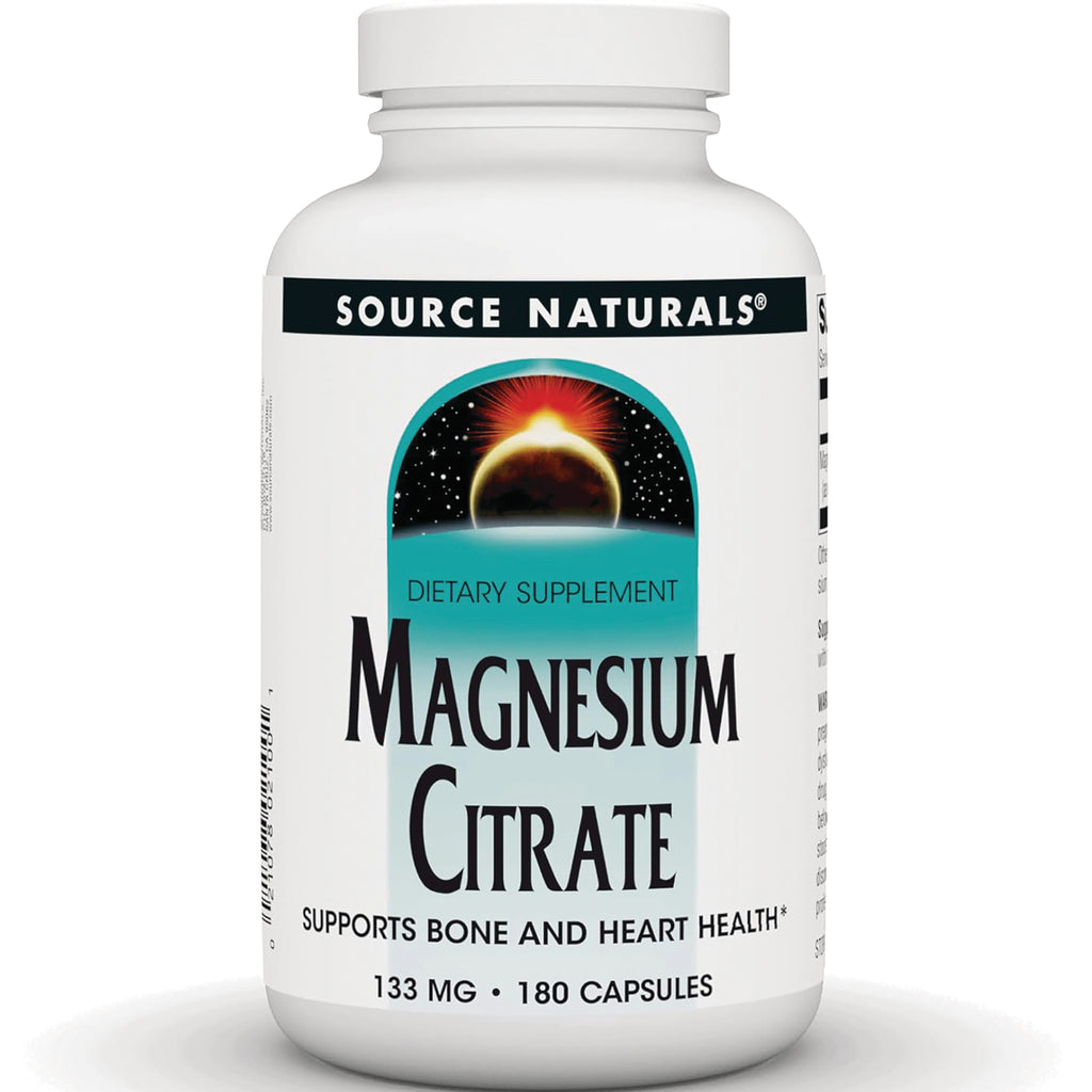 SN536 | Source Naturals Magnesium Citrate dietary supplement, 133 mg, 180 capsules - Thumbnail