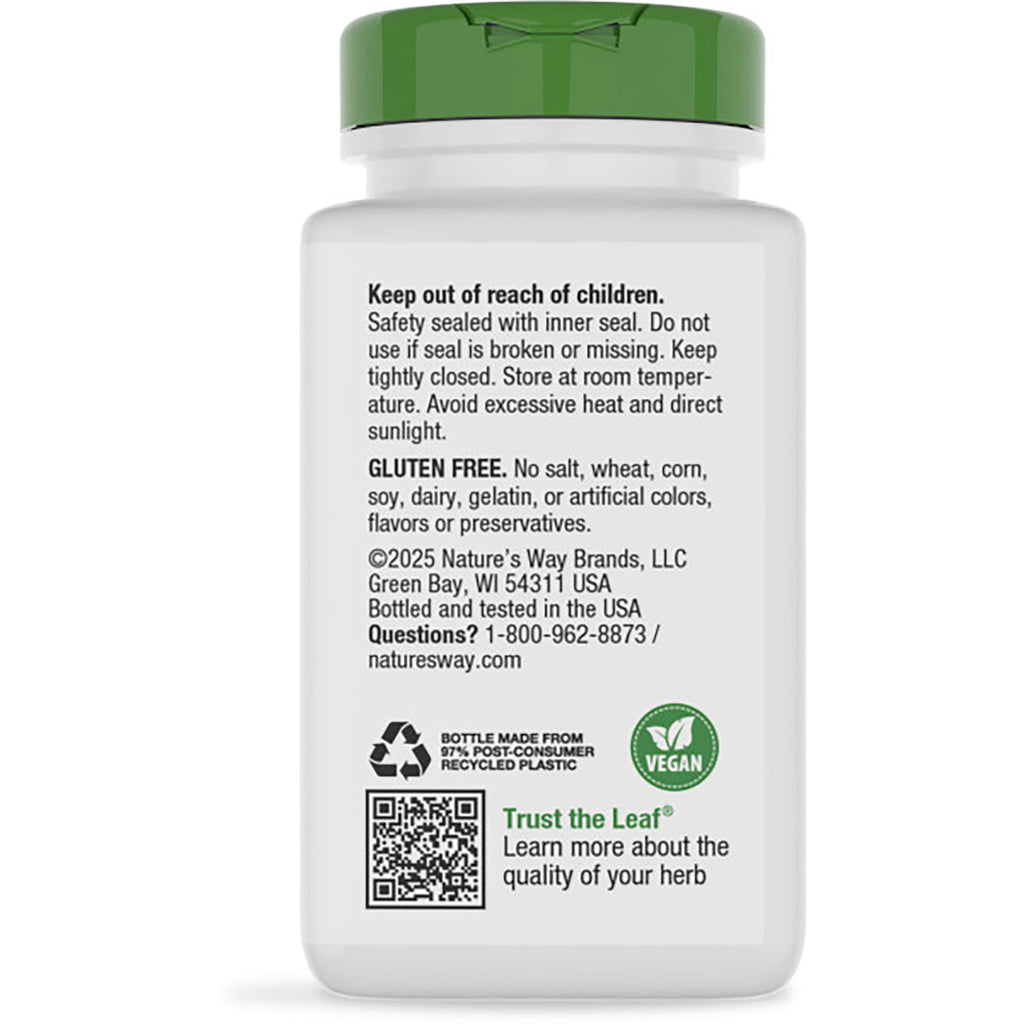 NW107 | Back label of white supplement bottle with green cap showing brand text and barcode - Thumbnail