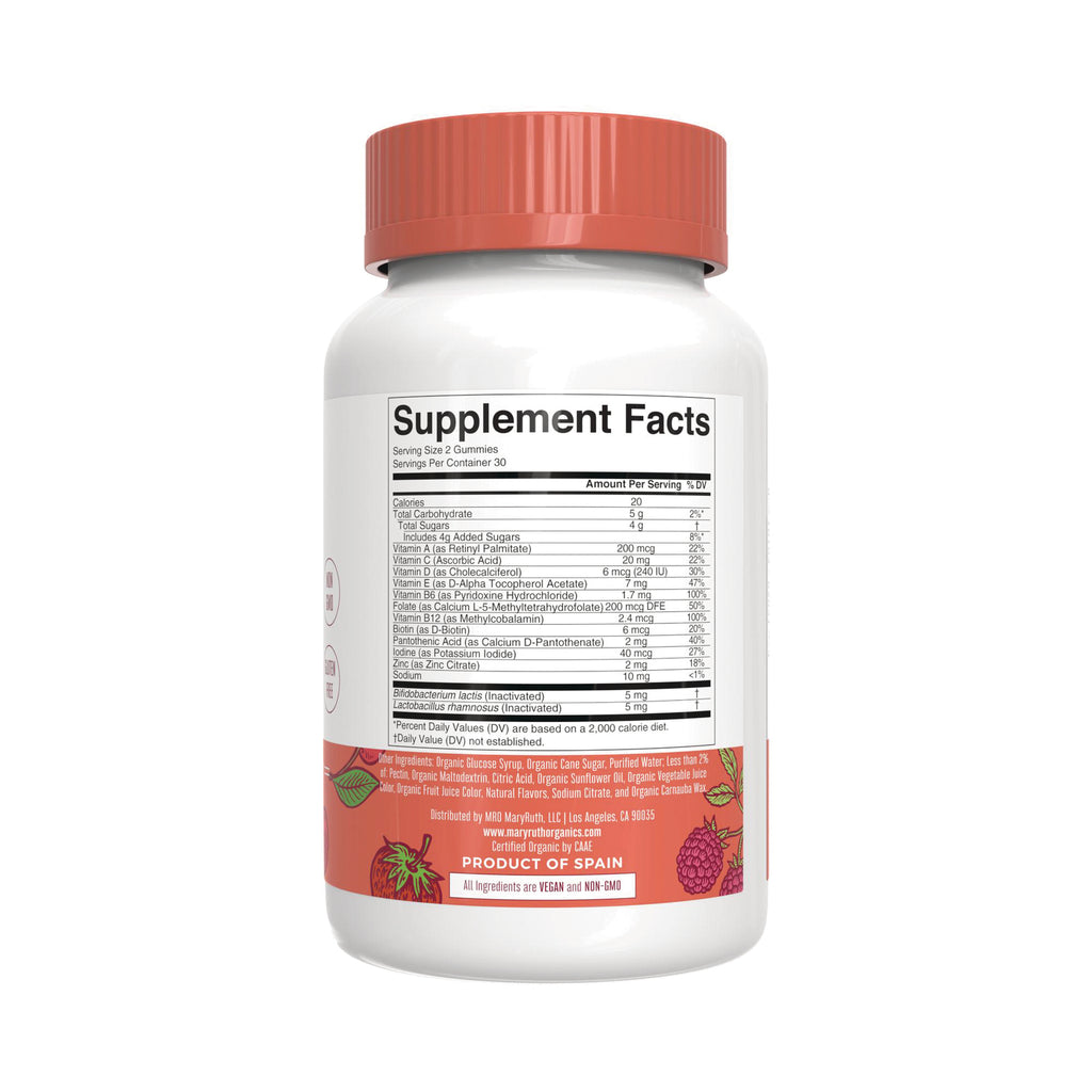 MRR044 | Back of white supplement bottle showing Supplement Facts panel and ingredients label - Thumbnail