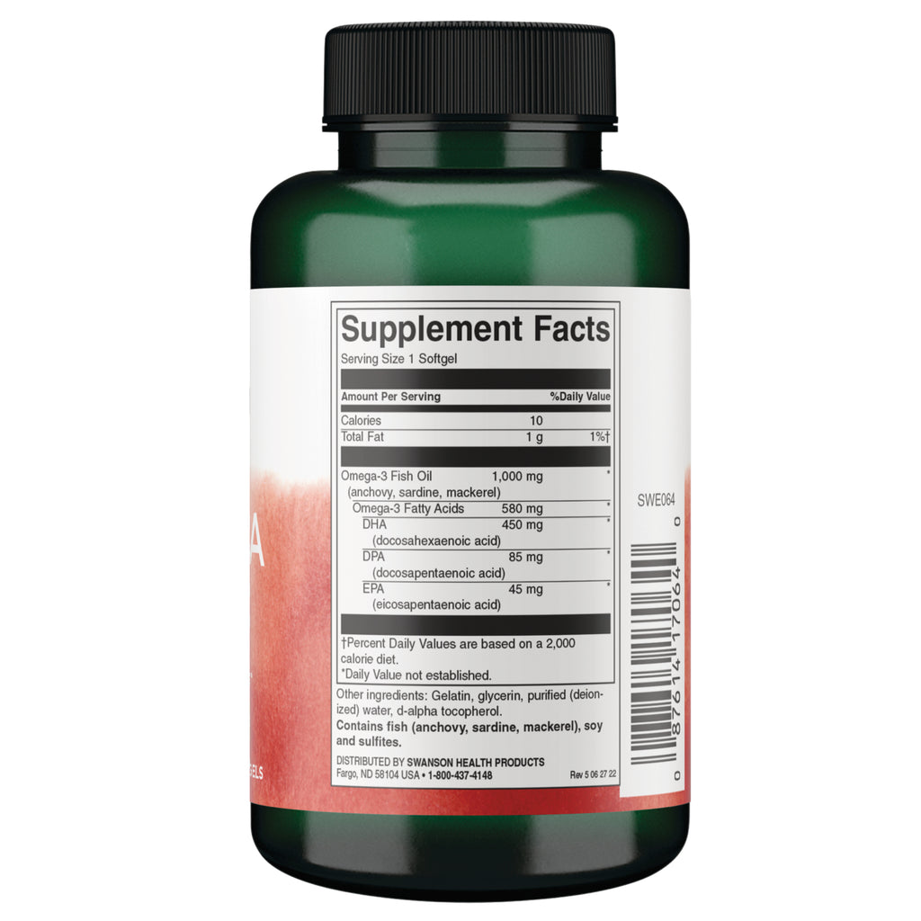 SWE064 | Back label with supplement facts and serving information - Thumbnail