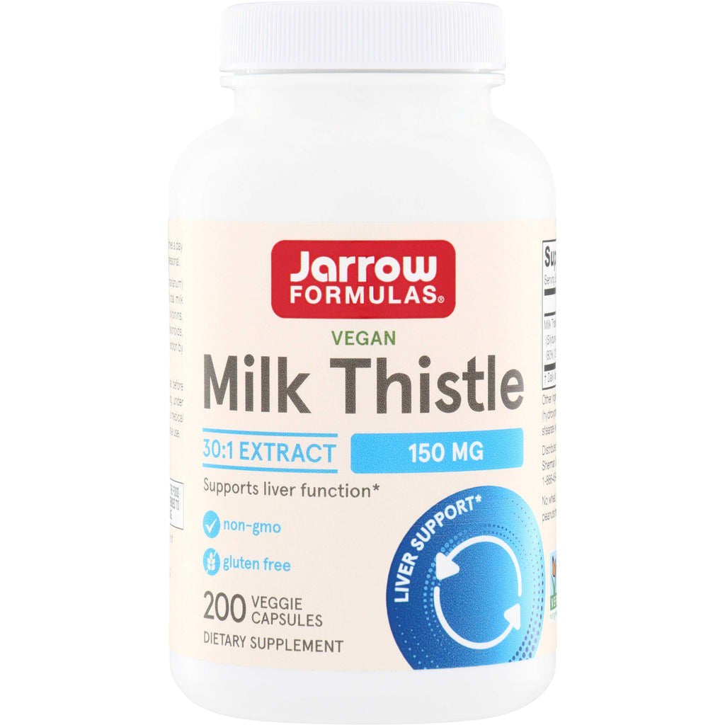 JR042 | Jarrow Formulas Vegan Milk Thistle 30:1 Extract 150 mg, 200 veggie capsules - Thumbnail