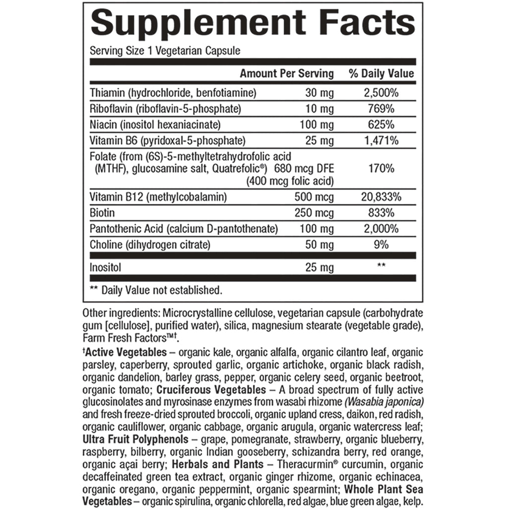 NFC213 | Supplement Facts panel with vitamins, amounts per serving and other ingredients list - Thumbnail