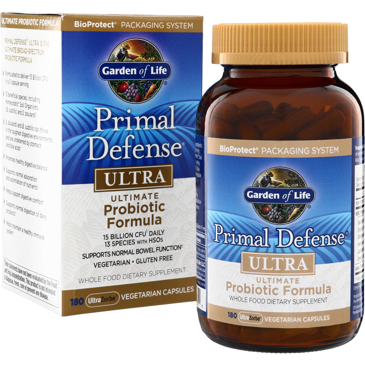 GLF069 | Garden of Life Primal Defense Ultra Ultimate Probiotic Formula, 180 vegetarian capsules