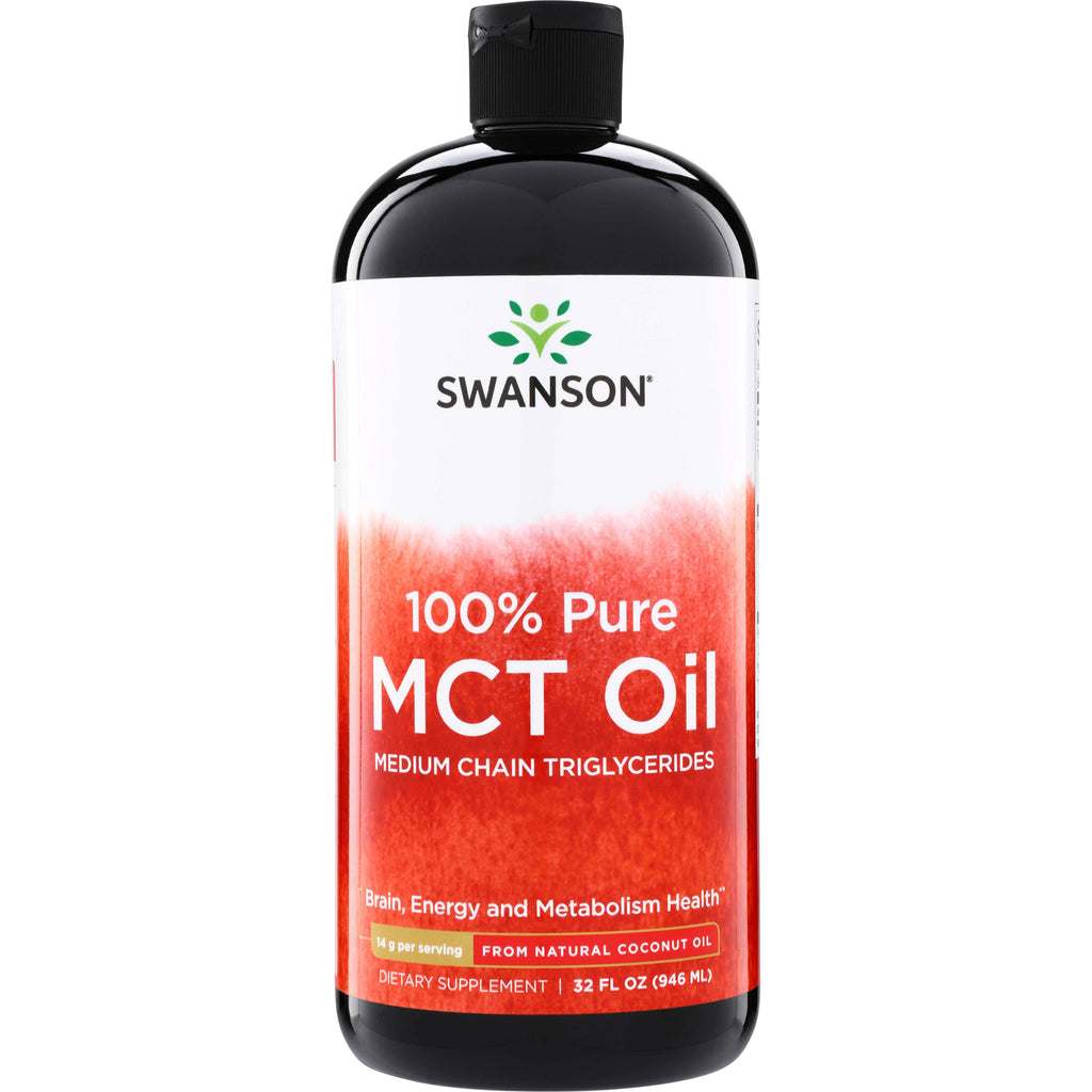 SW1607 | Swanson 100% Pure MCT Oil, Medium Chain Triglycerides, 32 fl oz bottle - Thumbnail